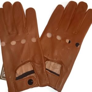 MEN'S UNLINED LEATHER DRIVING  GLOVES, TAN
